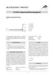 3B SCIENTIFIC PHYSICS U15405 Manual Del Usuario