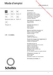 SCHOLTES LTE 14-H208A+ Instrucciones De Uso