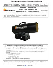 Mr. Heater MH170QFAVT Instrucciones De Funcionamiento Y Manual Del Propietario