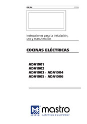 Mastro ADA1001 Instrucciones Para La Instalación, Uso Y Manutención