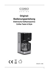 CASO DESIGN Coffee Taste & Style Manual Del Usuario