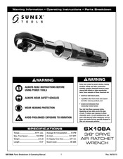 Sunex Tools SX108A Información De Advertencia, Instrucciones De Operación, Revisión De Refacciones