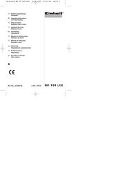 EINHELL MR 920 LCD Manual De Instrucciones