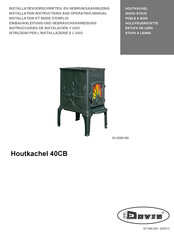 Dovre Houtkachel 40CB Instrucciones De Instalacion Y Uso