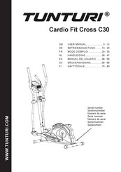 Tunturi Cardio Fit Cross C30 Manual Del Usuario