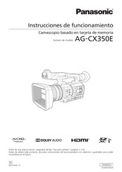 Panasonic AG-CX350E Instrucciones De Funcionamiento