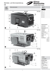 Elmo Rietschle VLT 60 Manual De Instrucciones Y De Servicio