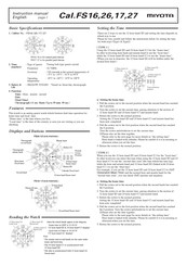Miyota FS16 Manual De Instrucciones