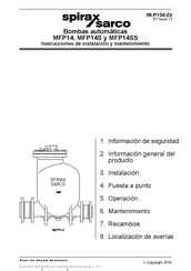 Spirax Sarco MFP14SS Instrucciones De Instalación Y Mantenimiento