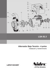 Leroy-Somer Nidec LSA 52.3 Manual De Instalación Y Mantenimiento