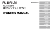 FujiFilm XF27mmF2.8 Manual Del Propietário