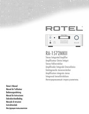 Rotel RA-1572MKII Manual De Instrucciones