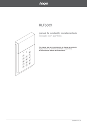 hager RLF660X Manual De Instalación Complementario