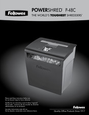 Fellowes POWERSHRED P-48C Manual Del Usuario