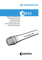 Sennheiser e935 Instrucciones Para El Uso