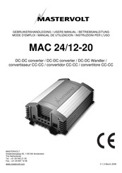 Mastervolt MAC 24/12-20 Manual De Utilización