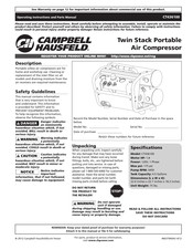 Campbell Hausfeld CT436100 Manual De Instrucciones Y Lista De Piezas