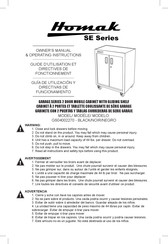 Homak SE Serie Guía De Utilización Y Directivas De Funcionamiento