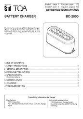 Toa BC-2000 Instrucciones De Uso