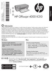 HP Officejet 4000 K210 Manual Del Usuario
