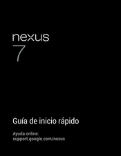 Asus Nexus 7 Guia De Inicio Rapido