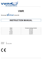 VWR VisiScope BL254 Manual De Instrucciones