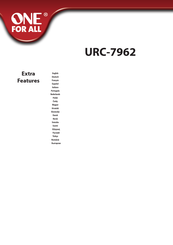 One for All URC-7962 Manual Del Usuario