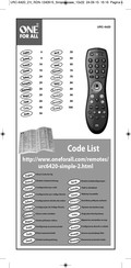 One for All URC-6420 Configuración Por Código Directo