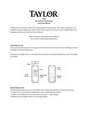 Taylor 9526 Manual De Instrucciones