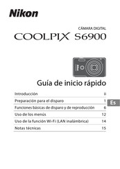 Nikon Coolpix S6900 Guia De Inicio Rapido