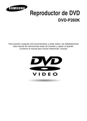 Samsung DVD-P260K Manual De Instrucciones