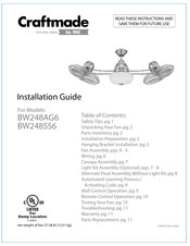 Craftmade BW248SS6 Guia De Instalacion