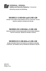 Federal Signal LSH-120 Hoja De Instrucciones