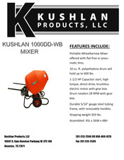 Kushlan Products 1000DD-WB Guia De Inicio Rapido