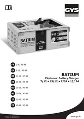 GYS BATIUM 15/ 24 Manual De Instrucciones