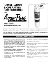 aqua-pure AP310 Serie Instrucciones De Instalación Y Funcionamiento