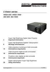 Digital Projection XGA 600 Información Importante