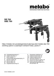 Metabo SB 760 Manual Original