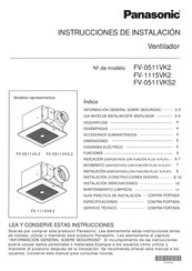 Panasonic FV-0511VKS2 Instrucciones De Instalación