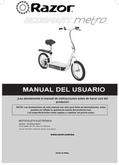 Razor ECOSMART metro Manual Del Usuario