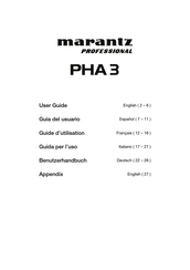 Marantz professional PHA 3 Guia Del Usuario