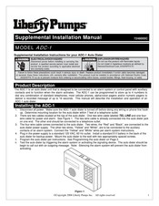 Liberty Pumps ADC-1 Manual De Instalación Suplementario