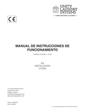 UNITY LAUNDRY SYSTEMS UTS38 Manual De Instrucciones De Funcionamiento