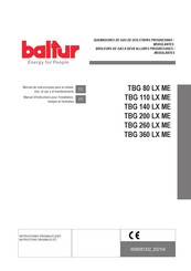 baltur TBG 110 LX ME Manual De Instrucciones Para La Instalación, El Uso Y El Mantenimiento