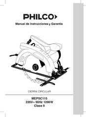 Philco MEPSC115 Manual De Instrucciones