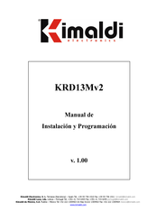 Kimaldi KRD13Mv2 Manual De Instalación Y Programación