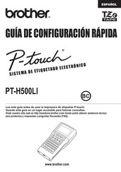 Brother P-Touch PT-H500LI Guía De Configuración Rápida