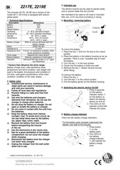 Vermeiren 2217E Manual Del Usario