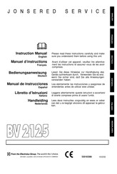 Jonsered BV2125 Manual De Instrucciones