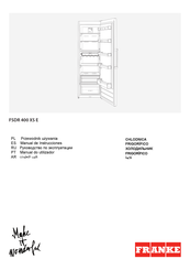 Franke FSDR 400 XS E Manual De Instrucciones